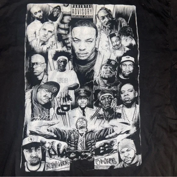 Vintage Hip Hop Rap Legends Tee Tupac, Biggie, Ice Cube, 90s/Y2k 5XL Shirt - Picture 2 of 6